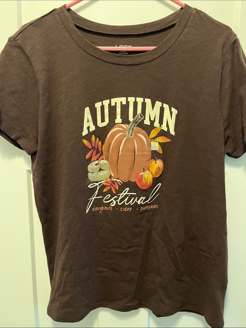 LOFT Brown Pumpkin 'Autumn Festival' Graphic Tee